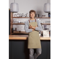 Bib Apron Green-Generation, from Sustainable Material, Recycled Polyester - Pebble beige