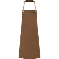 Bib Apron New-Nature , from sustainable material , 65 % GRS Certified Recycled Polyester / 35 % Conventional Cotton - Cinnamon