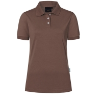 Ladies' Workwear Polo Shirt Modern-Flair, from Sustainable Material , 51% GRS Certified Recycled Polyester / 47% Conventional Cotton / 2% Conventional Elastane - Light brown