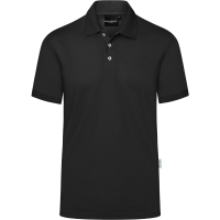 Men's Workwear Polo Shirt Modern-Flair, from Sustainable Material, 51% GRS Certified Recycled Polyester / 47% Conventional Cotton / 2% Conventional Elastane - Black