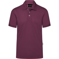 Men's Workwear Polo Shirt Modern-Flair, from Sustainable Material, 51% GRS Certified Recycled Polyester / 47% Conventional Cotton / 2% Conventional Elastane - Aubergine