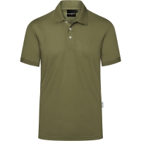 Men's Workwear Polo Shirt Modern-Flair, from Sustainable Material, 51% GRS Certified Recycled Polyester / 47% Conventional Cotton / 2% Conventional Elastane - Moss green