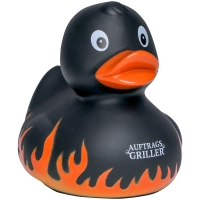 Squeaky duck flames with slogan - Black