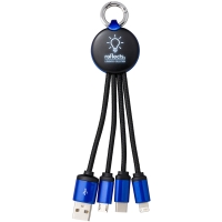 3-in-1 Charging Cable with Light - Blue/blue