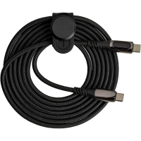 USB-C Cable with Display and Cable Tie - Black