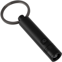 Key ring with rechargeable LED flashlight - Black