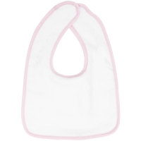 Baby bib - White/Light Pink