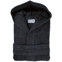 Velour Bathrobe Hooded - Anthracite