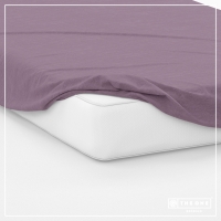 Fitted sheet Single beds - Plum